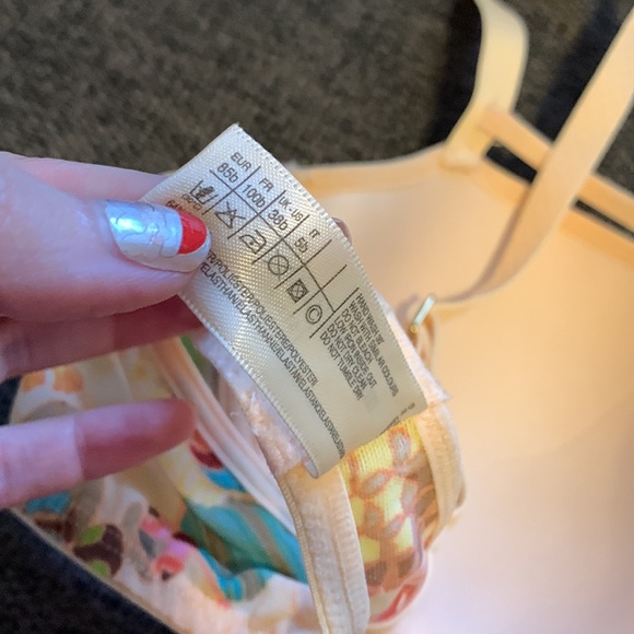 NWOT Size 38B Marlies Dekkers Style Peach Rare Tropical Bra - Picture 4 of 4